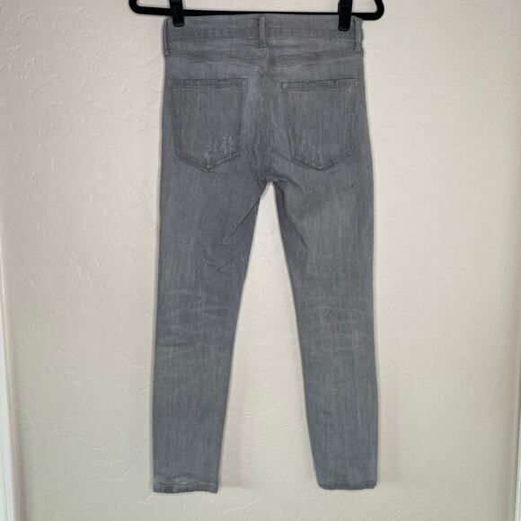 AGOLDE Gray Sophie High Rise Crop Skinny in Portland Destructed Grunge Jeans 26 - Picture 9 of 10